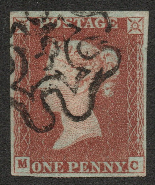 GB QV 1841 1d Red SG8m with No 8 in Maltese Cross (M - C)