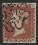 GB QV 1841 1d Red SG8m with No 8 in Maltese Cross (M - C) (LPS126)