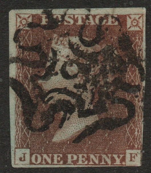 GB QV 1841 1d Red SG8m with No 9 in Maltese Cross (J - F)