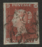 GB QV 1841 1d Red SG8m with No 10 in Maltese Cross (I - C) (LPS133)