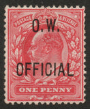 GB KEVII 1902 SGO37 Office of Works 1d Scarlet U/M (LPS143)