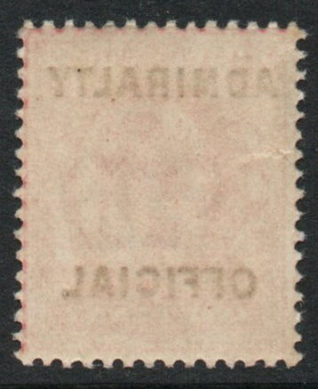 GB 1902 KEVII SGO108 1d Scarlet Admiralty Official Overprint U/M (LPS163)