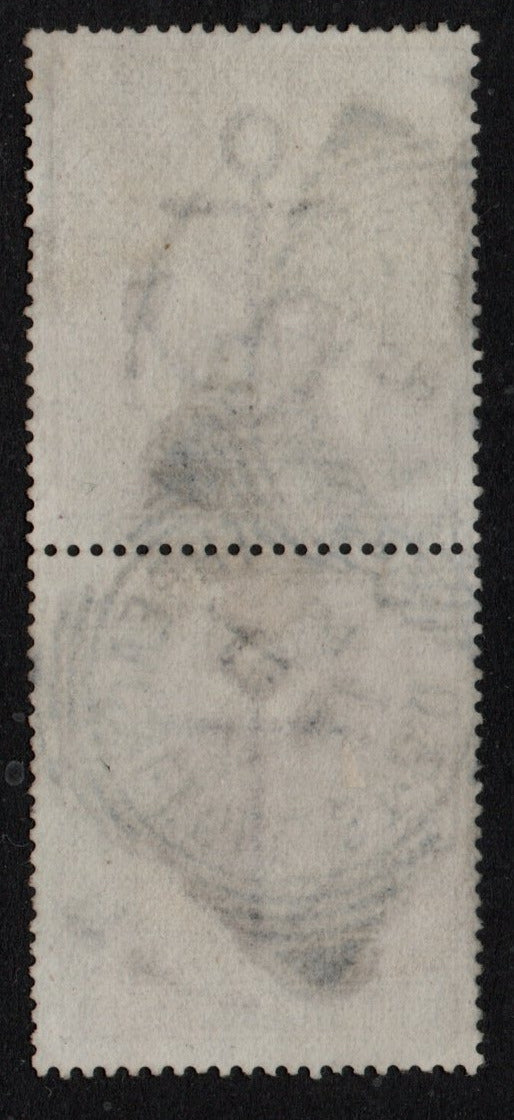 1883 GB QV SG178 2/6d Lilac (F-H/G-H) Vertical Pair Nice Threadneedle St CDS (LPS20)