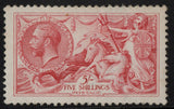 GB 1913 KGV SG410 5/- Pale Rose Carmine Well Centred 