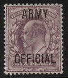GB 1902 K Edw VII  SGO50 6d  Dull Purple Army Official Mounted Mint (LPS48)