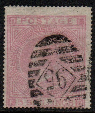 GB QV Surface Printed 1867-83 SG126 Plate 2 (F-D) Good colour, Fine Used (LPS58)