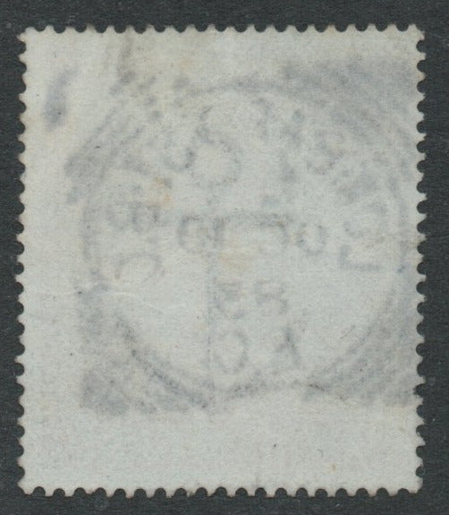 GB QV SG130 Plate 4 5/- Rose Blued Paper (B - D) Fine Lombard St Oct 19th 1883 Strike (LPS74)