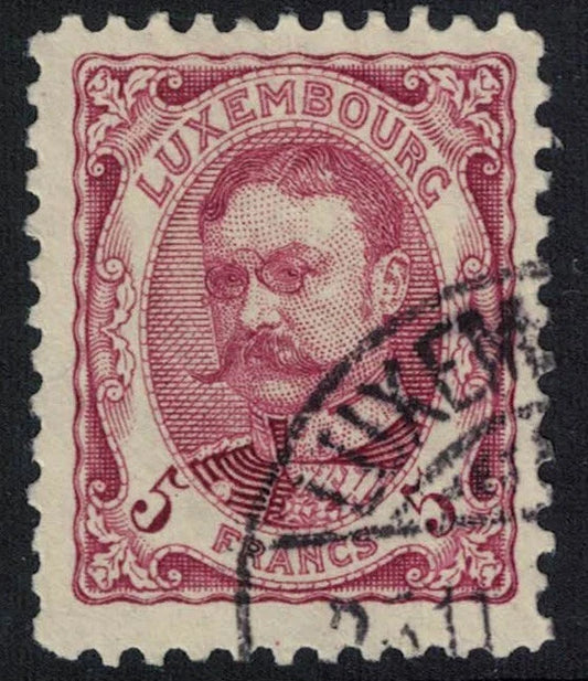 1906 Luxembourg Grand Duke William 5F Purple SG172 VFU, clean back (LU14)