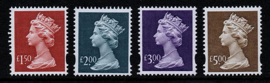 GB QEII SG Y1746-Y1749 £1.50-£5 Full Set of 4 High Value Machins  U/M MNH
