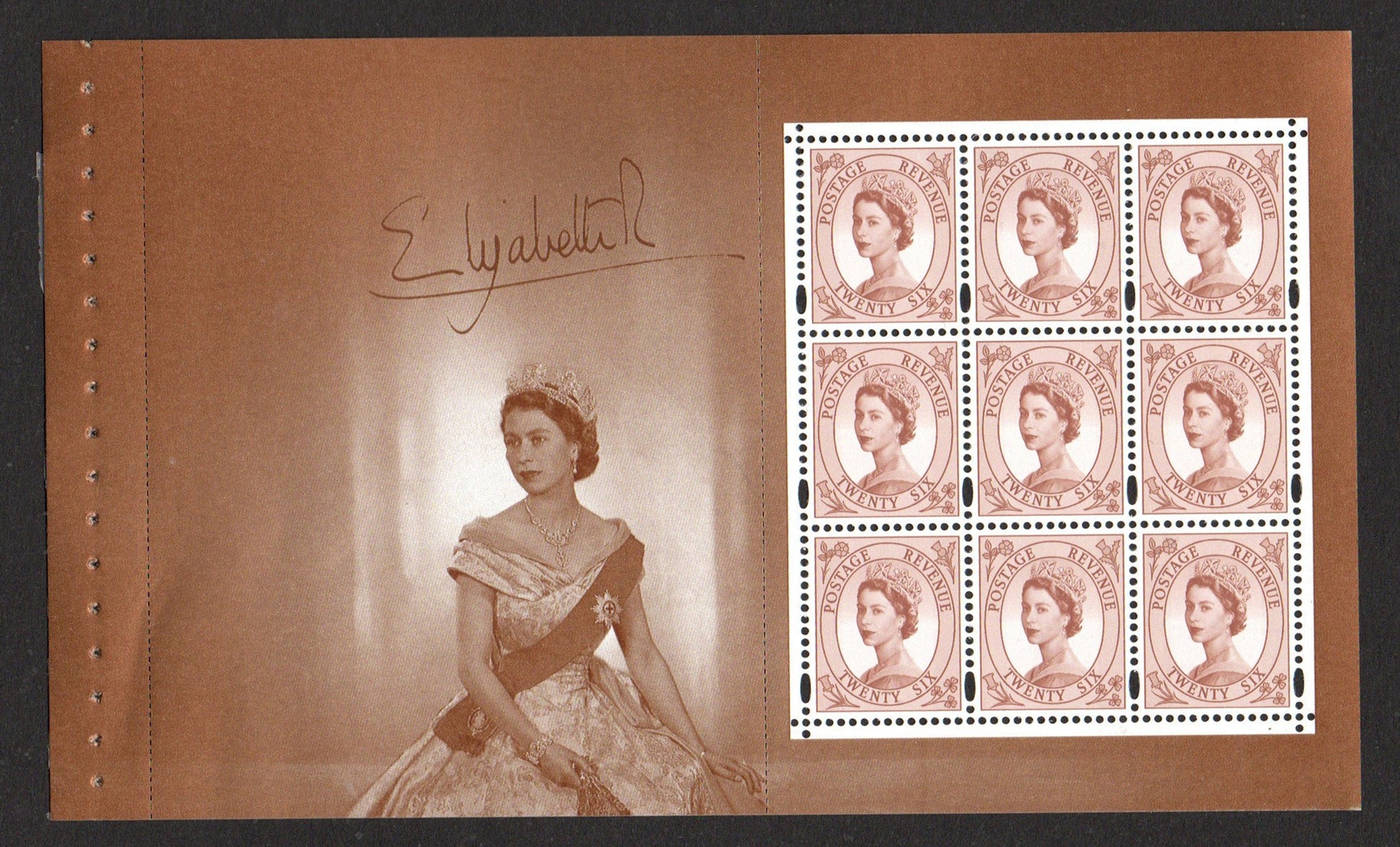 GB 1998 Pane 1 from Ex DX20 The Definitive Portrait Prestige Booklet U/M MNH