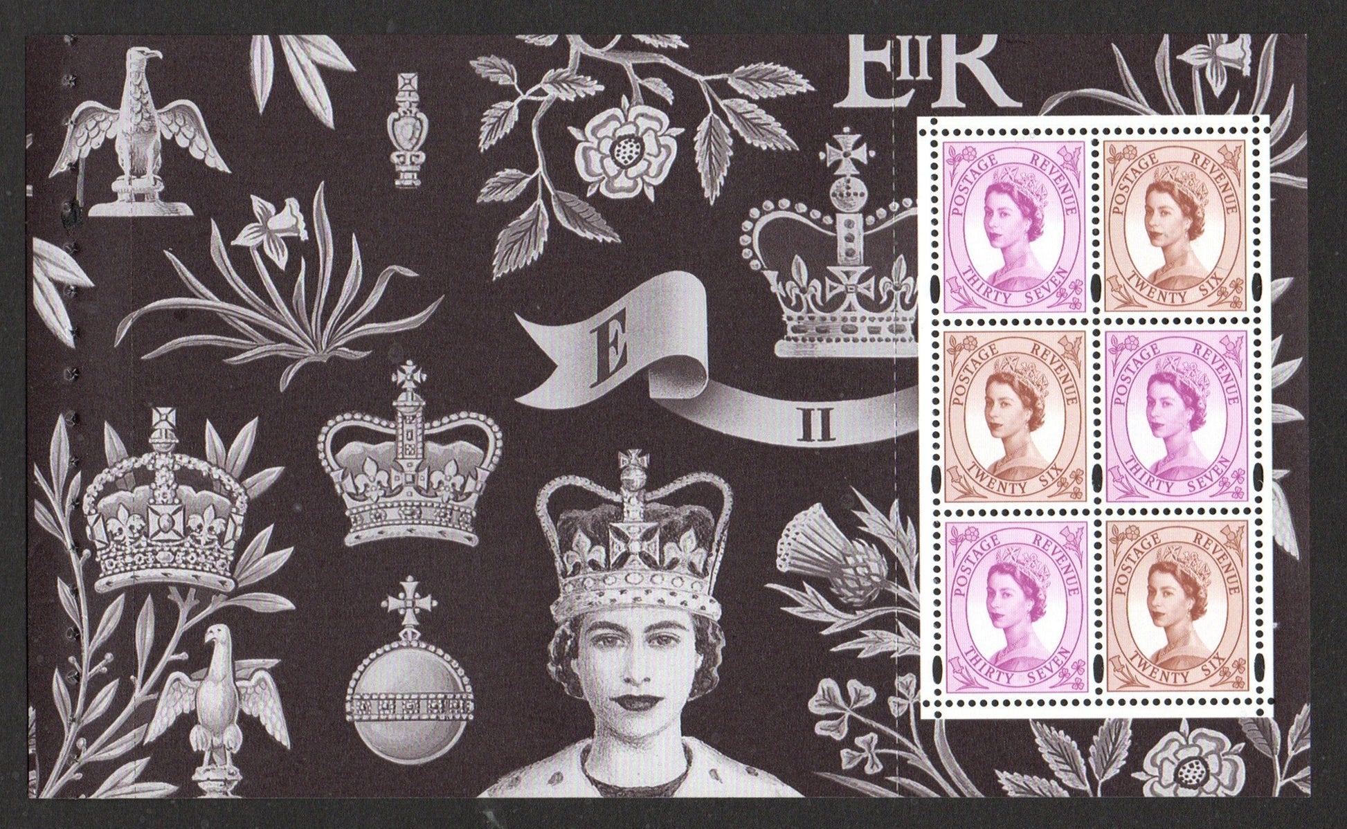 GB 1998 Pane 4 from Ex DX20 The Definitive Portrait Prestige Booklet U/M MNH