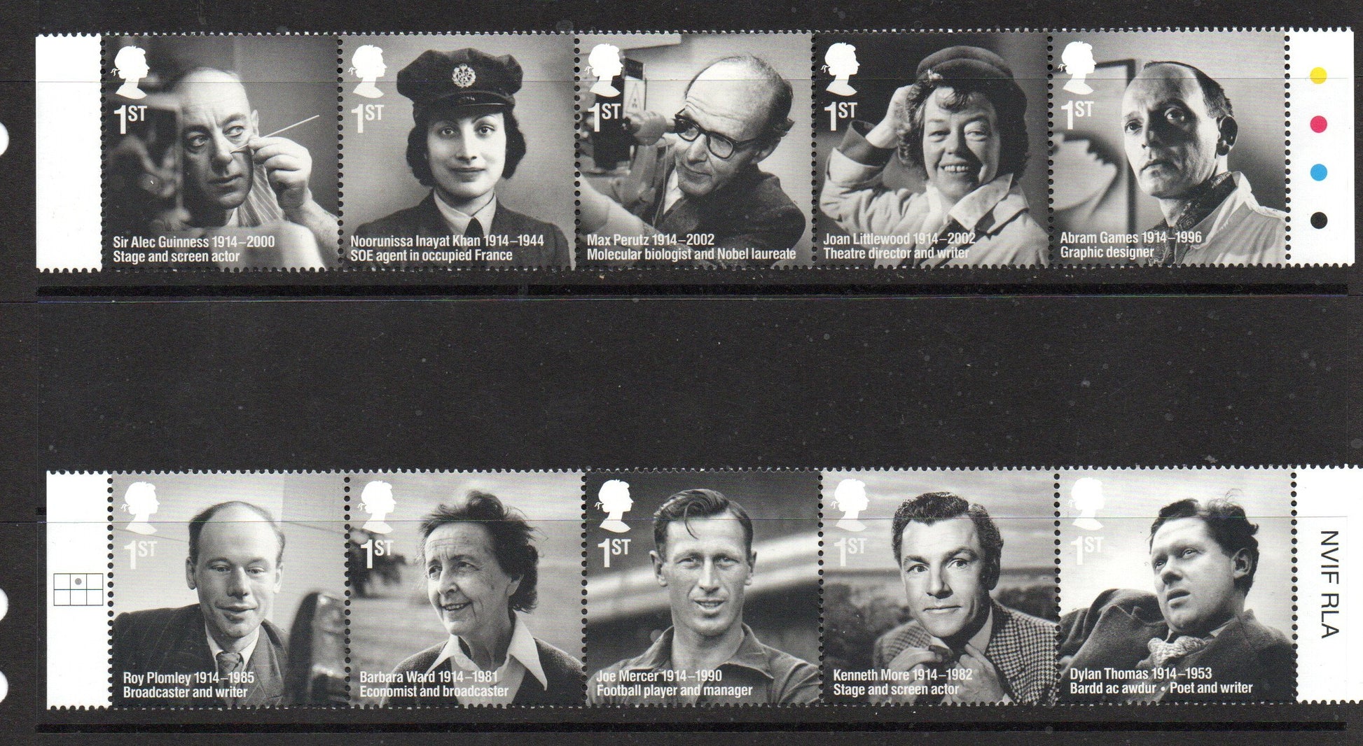 GB 2014 SG3579-88  Remarkable Lives 2 x Se-Tenant Strips U/M MNH