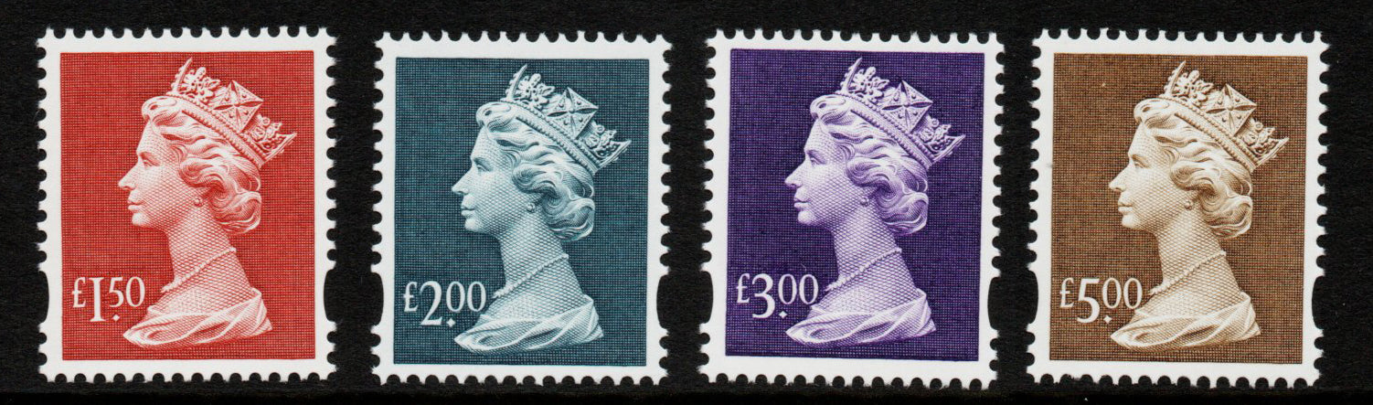 GB 1999 Machin Stamps Set £1.50-£5 Unmounted Mint SG Y1800-Y1803&nbsp;