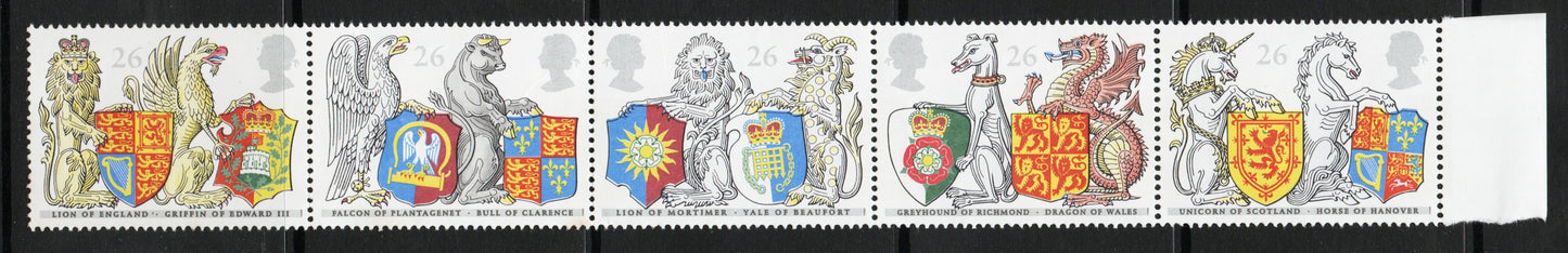 GB QEII 1998 SG2026-2030 The Queen's Beasts Se-Tenant Strip of 5 U/M  