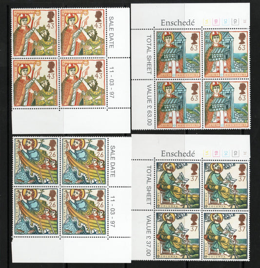 1997 GB QEII SG1972-1975 Religious Anniversaries in blocks of 4 at less than face value U/M