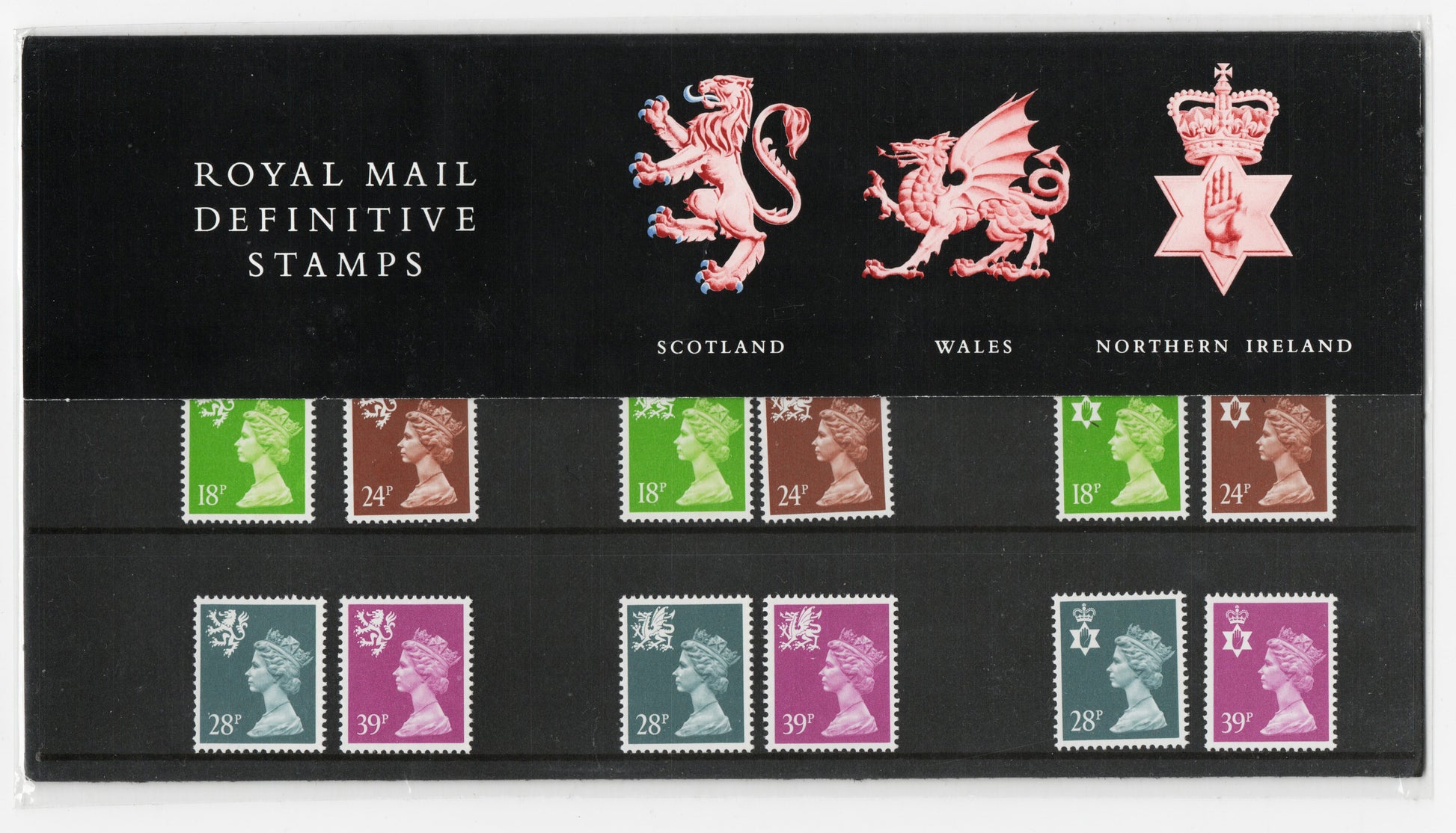 GB 1991 Presentation Pack No. 26 Machin Definitive Regional Stamps 