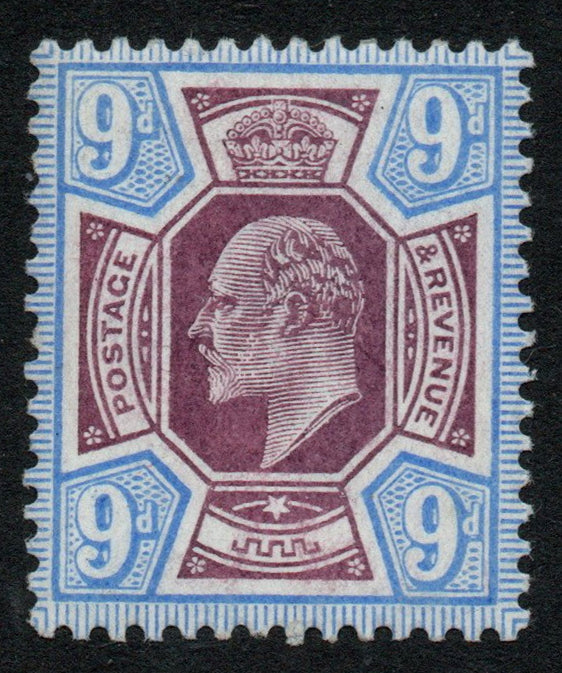 1902 KEVII SG 251a 9d Slate Purple & Ultramarine UNMOUNTED MINT