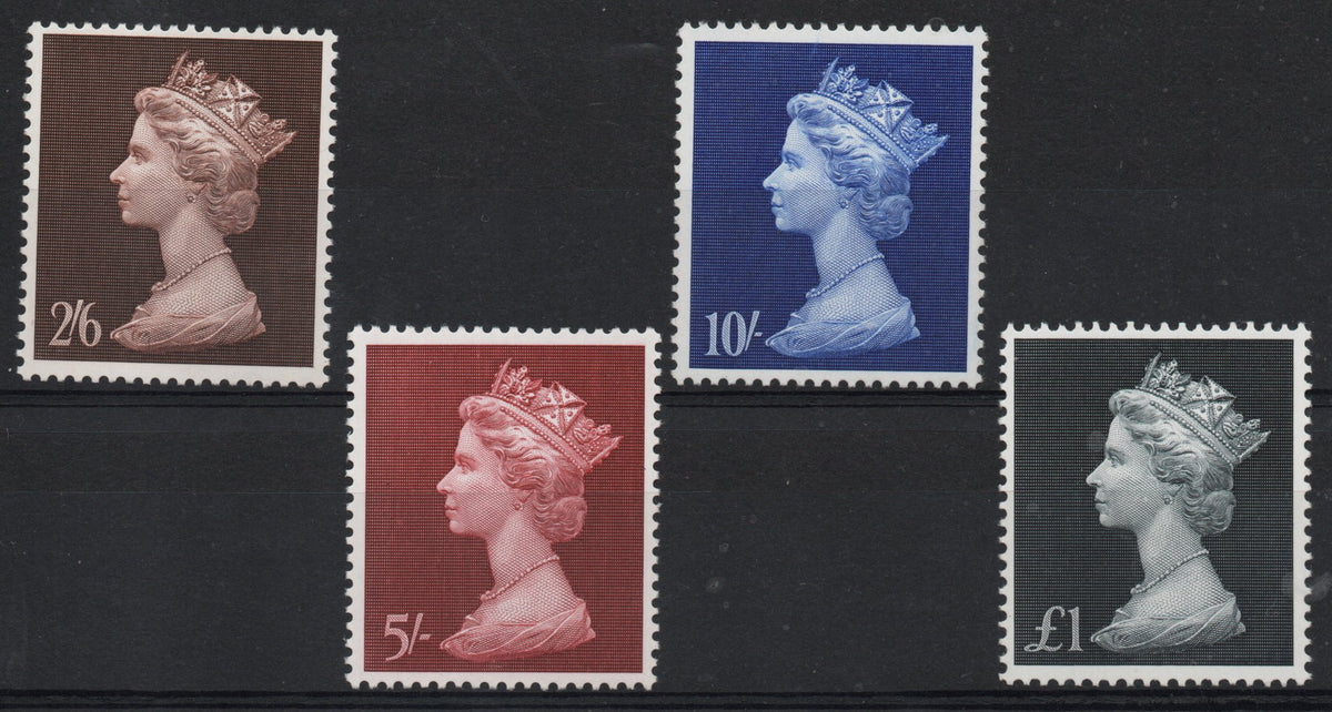 GB 1969 QEII Pre-Decimal High Values SG787-790 2/6d - £1 Unmounted Mint 
