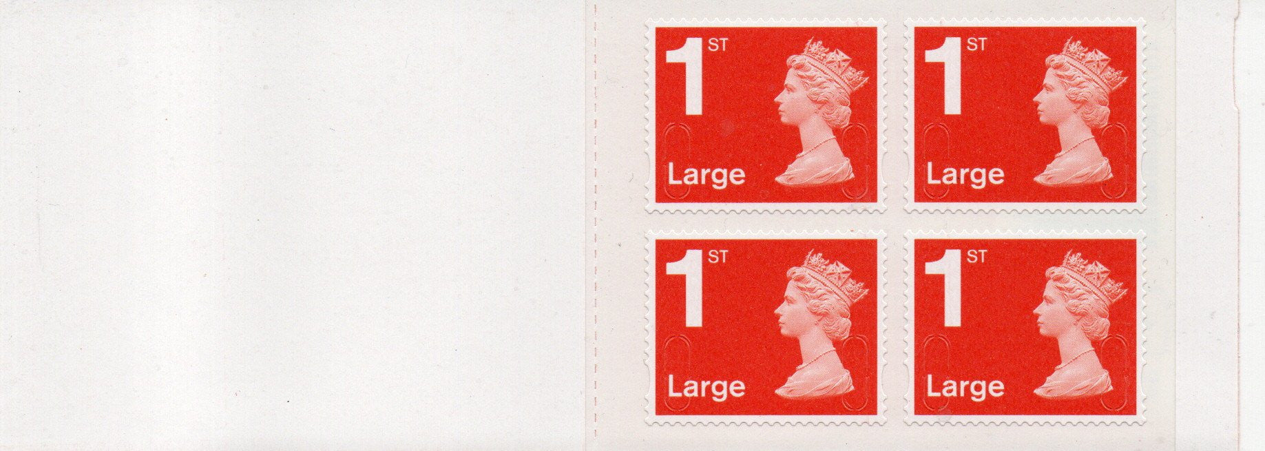GB 2013 Barcode Booklet SG RB4 4 x 1st Class LARGE S/A Mint