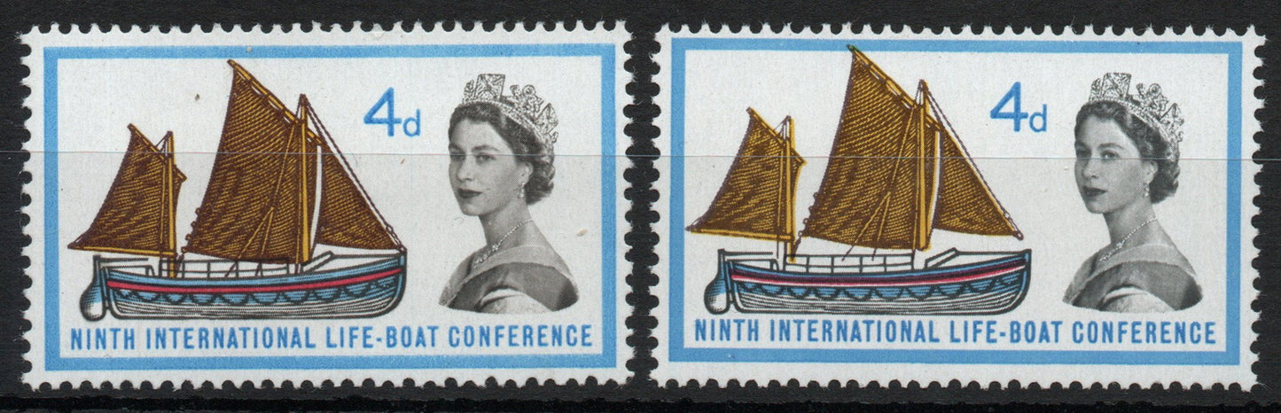 GB QEII 1963 4d Lifeboats Floating Sails Error U/M SG640 var