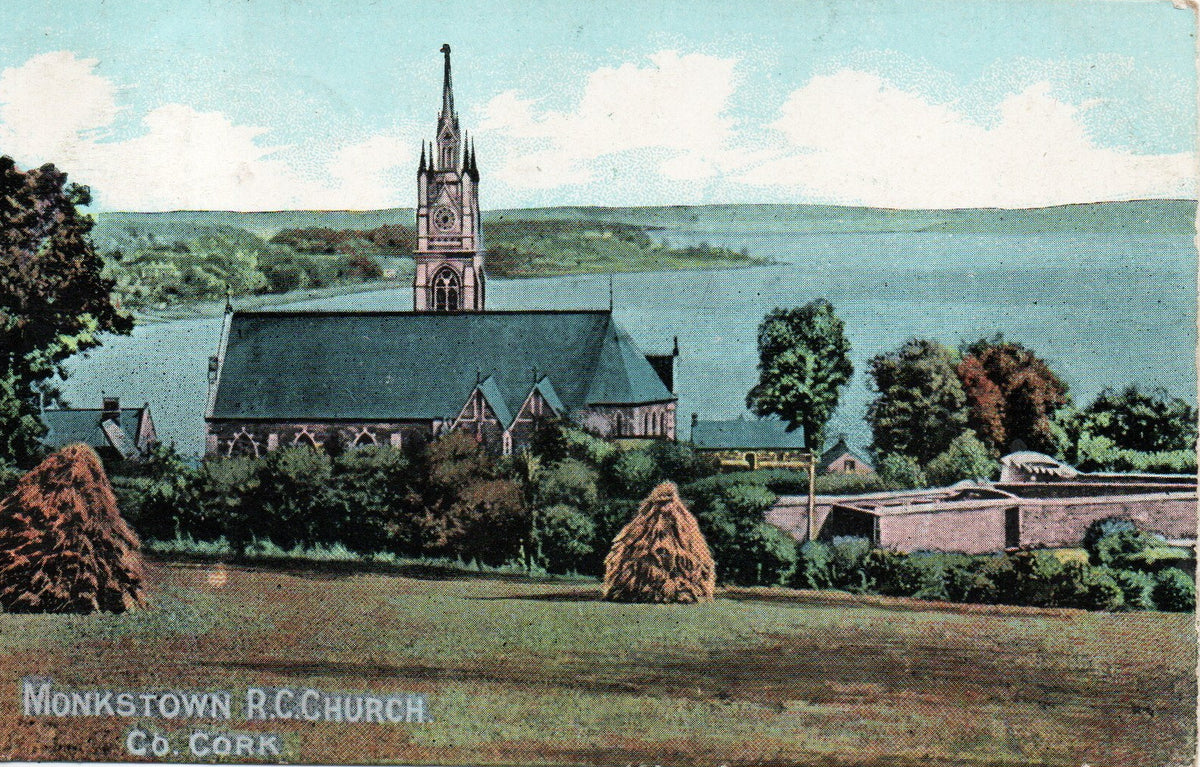 1908 PPC of County Cork bearing excellent DOLGELLY (Wales!) 222 Duplex (SF22)