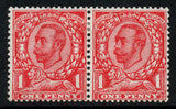 GB KGV SG350a Pair with and without Crown VLMM Scarce as such (AM411)