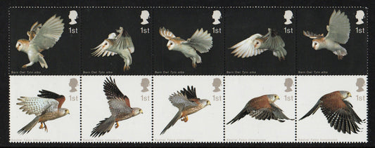 Great Britain 2003 Birds of Prey Se-Tenant set of 10 unmounted mint