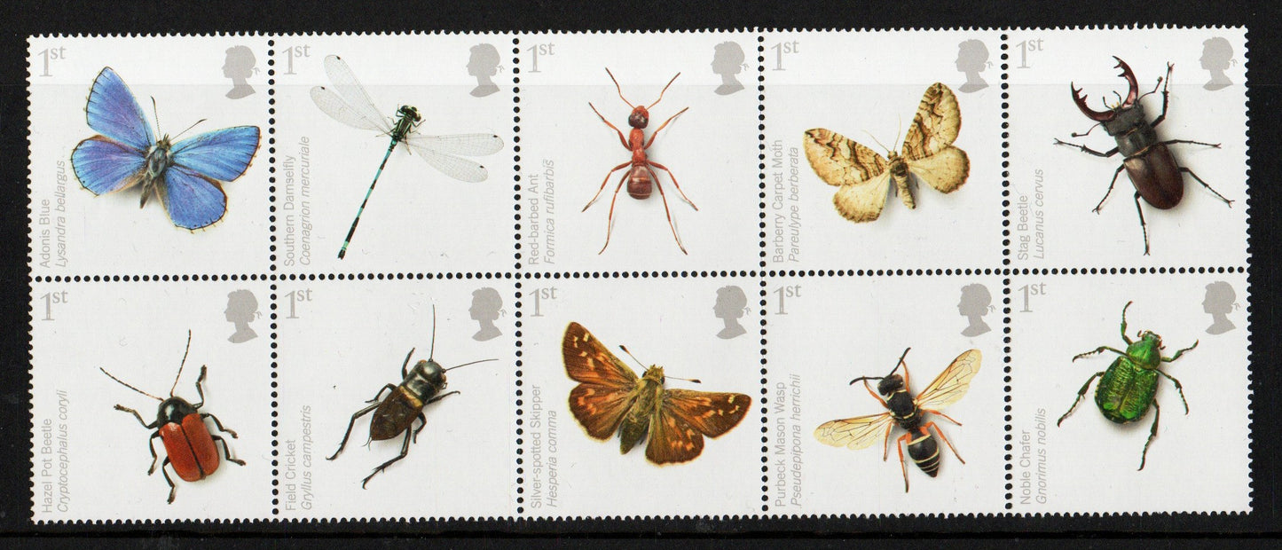 Great Britain 2008 Insects SG2831-2840 Se-Tenant set of 10 unmounted mint
