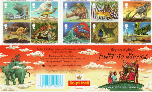 Great Britain 2002 Rudyard Kipling SG2243-2252 Se-Tenant set of 10 unmounted mint