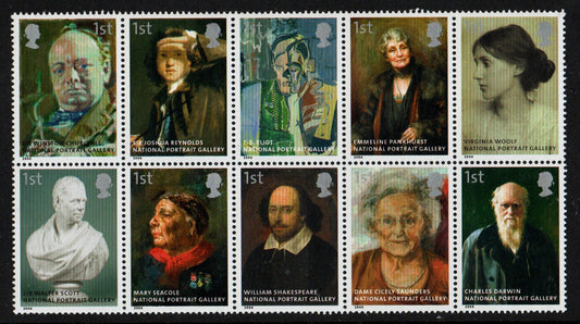 Great Britain 2006 National Portrait Gallery SG2640-2649 Se-Tenant set of 10 unmounted Mint