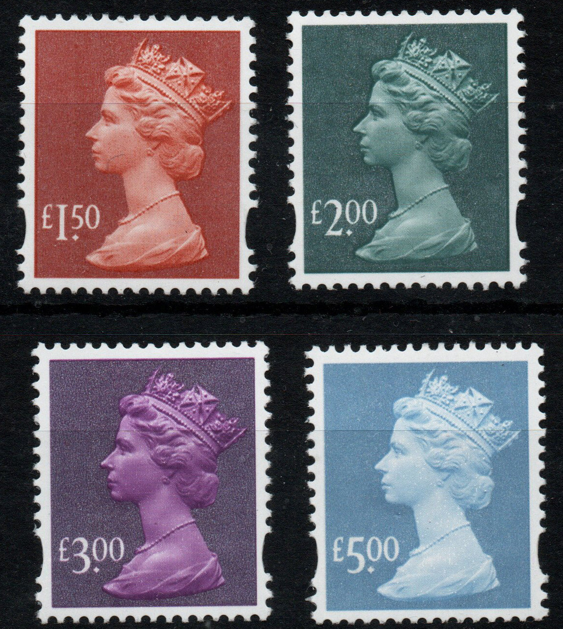 GB 2003 SG Y1746-Y1749 £1.50-£5 FULL SET OF 4 HIGH VALUE MACHINS(TT197)