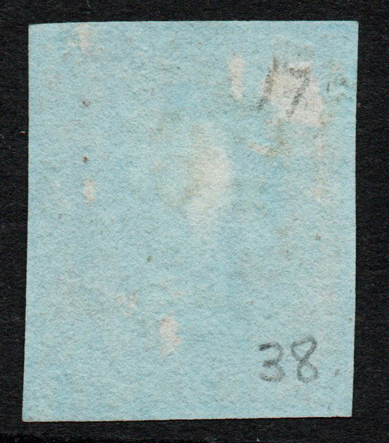 c1841 SG8m Plate 38 No 6 in Cross. Fine Used, almost 4 Margin 1d Red (TT235)