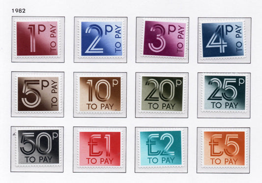 GB QEII 1982 Postage dues SGD90-D101 U/M 