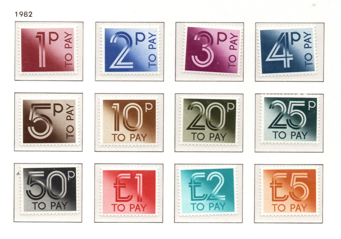 1982 GB Postage Dues SGD90 - D101
Unmounted Mint MNH