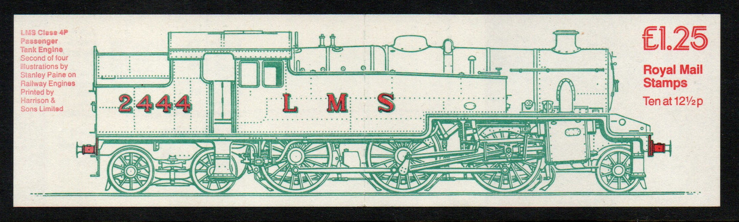 GB QEII 1983 £1.25p Booklet FK6Aa CYL Left Selvedge Corrected Rate Good Perfs (TT370)