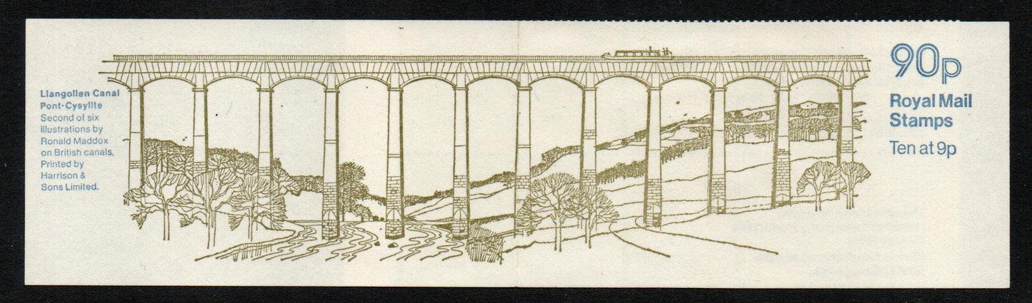 GB QEII 1978 90p Booklet FG3B TSV 90p Llangollen RIGHT Selvedge Good Perfs (TT371)