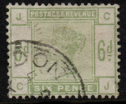 GB 1883 QV SG194 6d Dull Green. Nice CDS