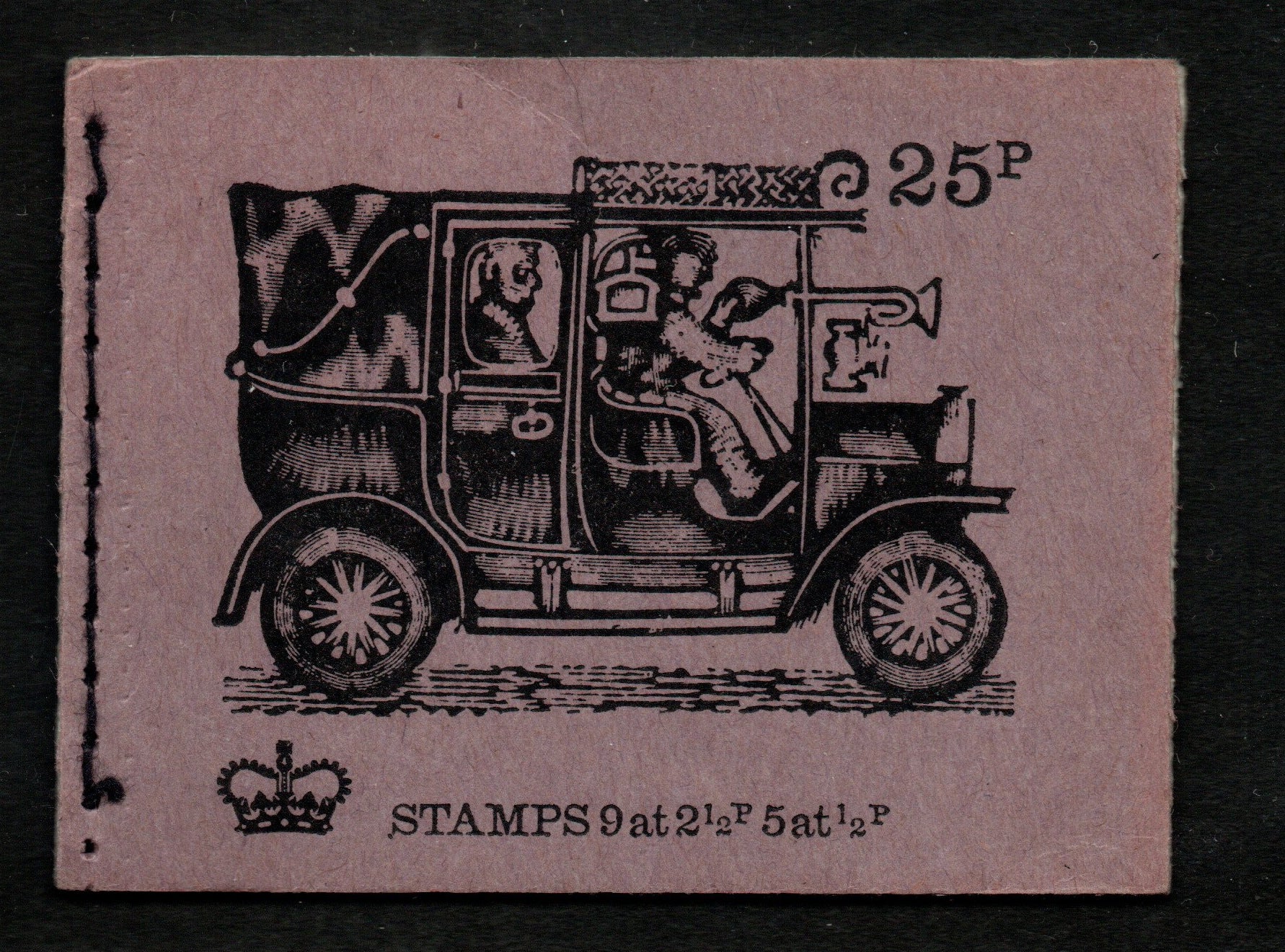 GB 1972 (Taxi Cab) Booklet DH48 Missing Phosphor from 1st Pane (X851Ley)