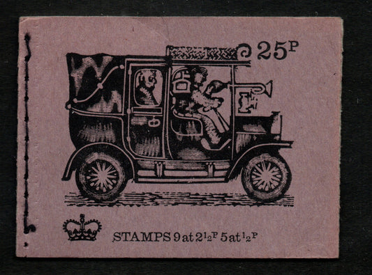 GB 1972 (Taxi Cab) Booklet DH48 Missing Phosphor from 1st Pane (X851Ley)