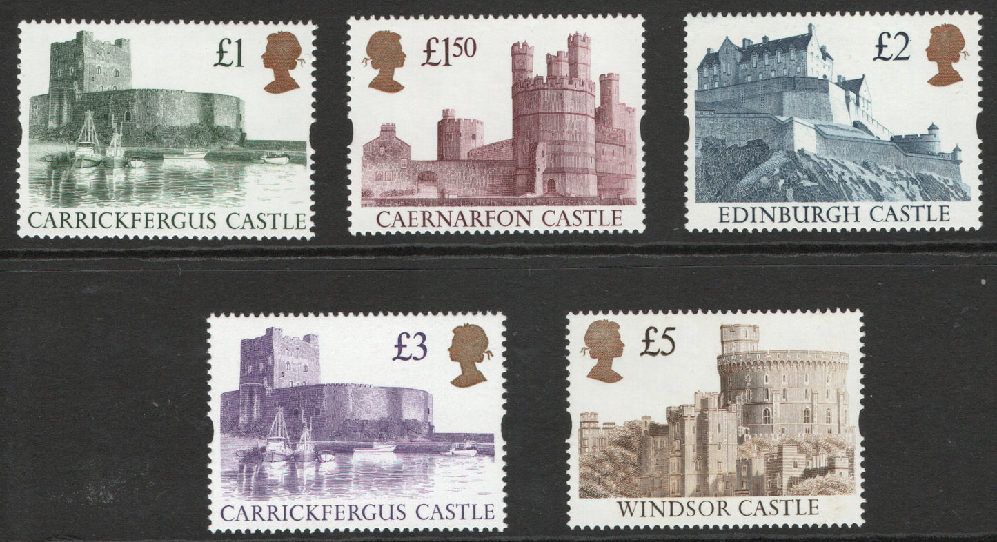 GB QEII 1992 SG1611 - 1614 Complete set Castles U/M MNH 