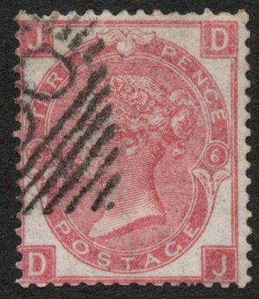 1870 GB SG103 3d Rose. Plate 6 Wmk Spray (D-J) 