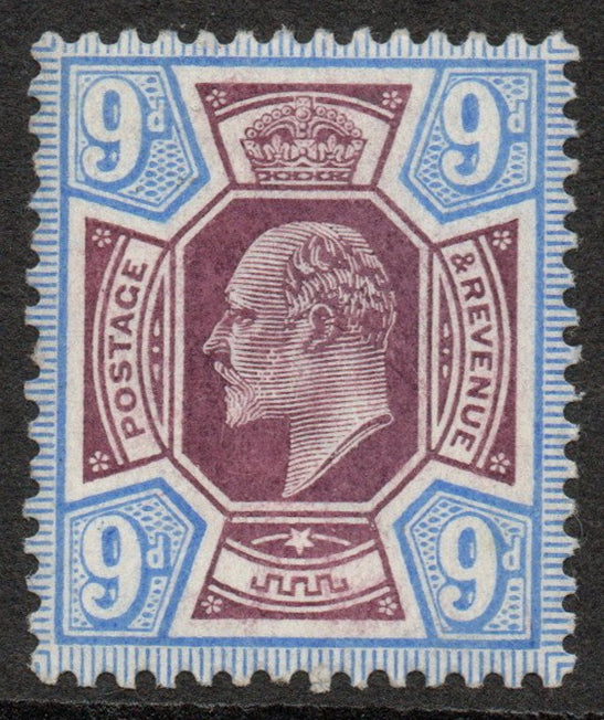 GB 1902-10 KEVII SG251 9d Slate-Purple & Ultramarine Unmounted Mint 