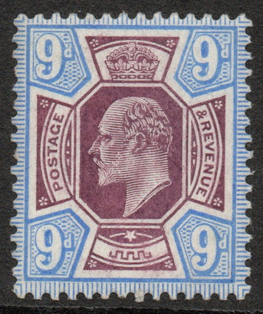GB 1902-10 KEVII SG251 9d Slate-Purple & Ultramarine Unmounted Mint 