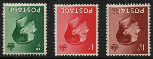 GB 1936 KEVIII SG457wi-459wi the set of 3 Inverted Wmk U/M