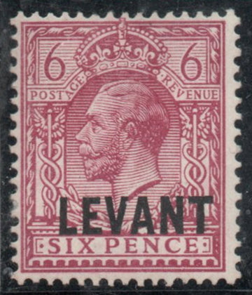 GB Agencies KEVII LEVANT OVPT on 6d SGL22a Mounted Mint (TT669)