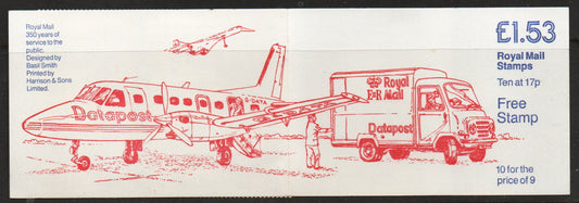 1985 GB Booklet FT4a Postal Services Cyl B3A B1B B1C B1D B1E etc U/M