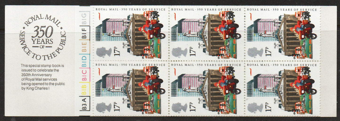 1985 GB Booklet FT4a Postal Services Cyl B3A B1B B1C B1D B1E etc U/M (TT791)