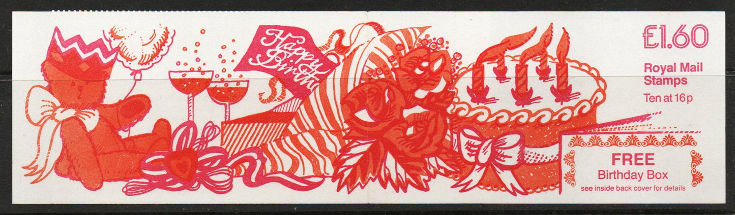 1983 GB Booklet FS1a Birthday cylinder B3 U/M