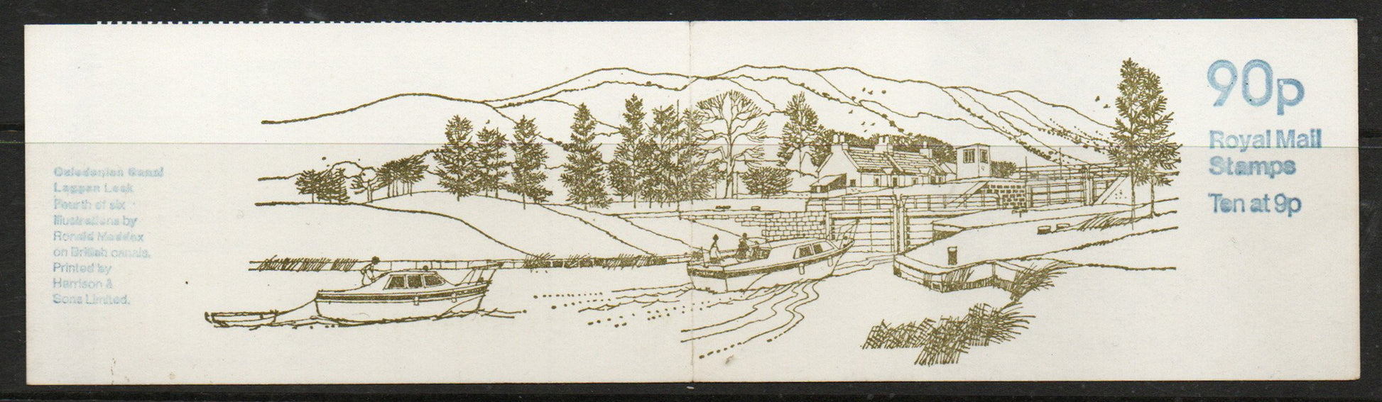 1978 GB Booklet FG5a Caledonian Canal cylinder B25 dot U/M (TT799)