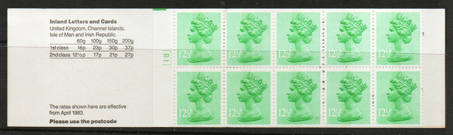 1983 GB Booklet FK6a Railway Engines cylinder B1 U/M (TT800)